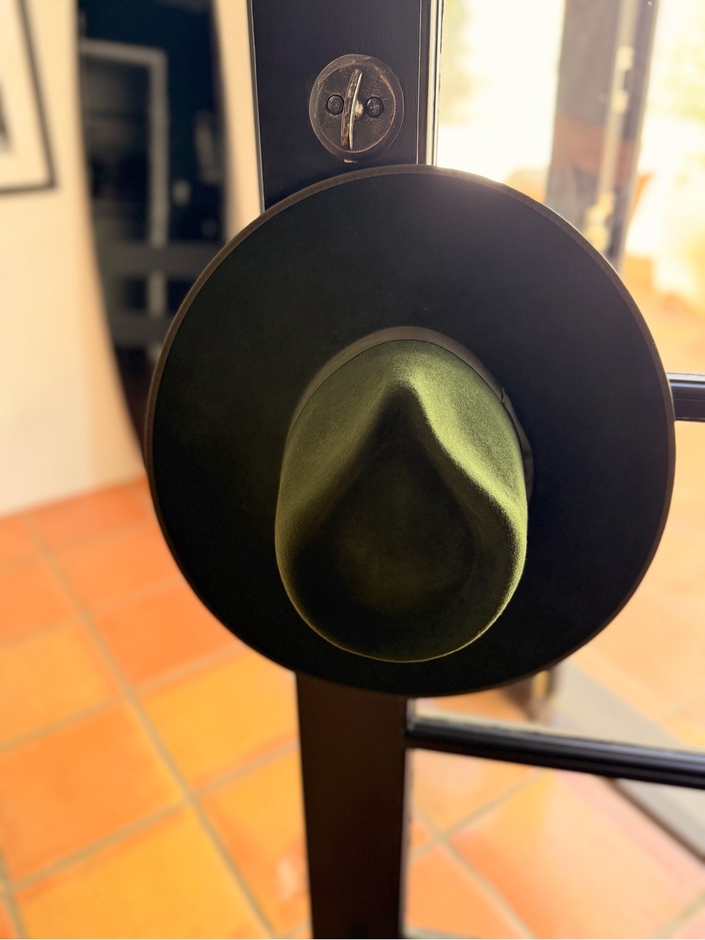 Lack Of Color Wide-Brim Felt Fedora Hat - Olive Green